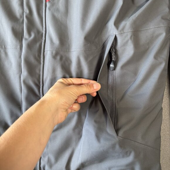 Chlorophylle Jacket Mens M Red Gray Winter Coat Insulated Hooded Outdoors Nature - Picture 6 of 16